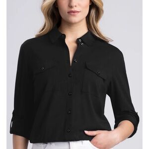 Buttercloth shirt in black size Large